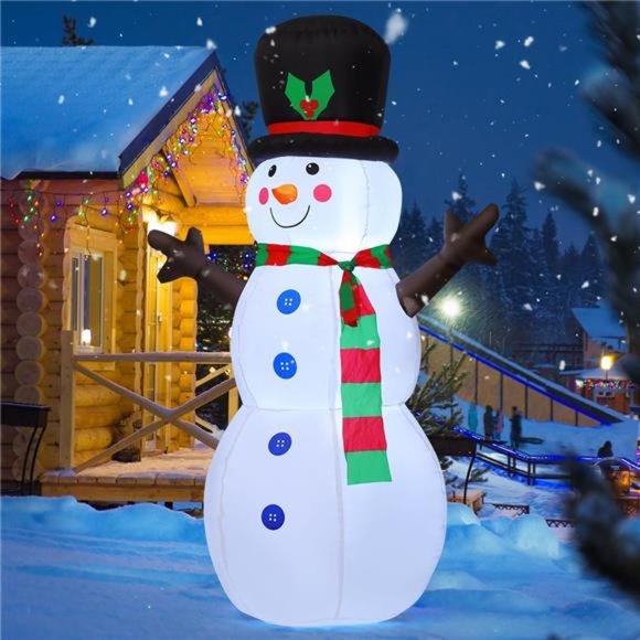 6 FT Inflatable Snowman Christmas Outdoor Decoration Blow Up Snowman Christmas